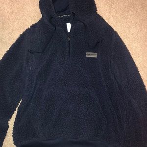 Navy Fluffy Simply Southern Hoodie